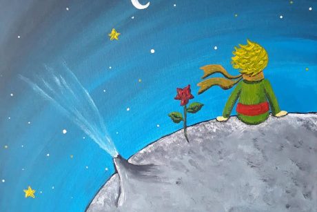 Pintar el cuadro de El Principito en un bar de Madrid